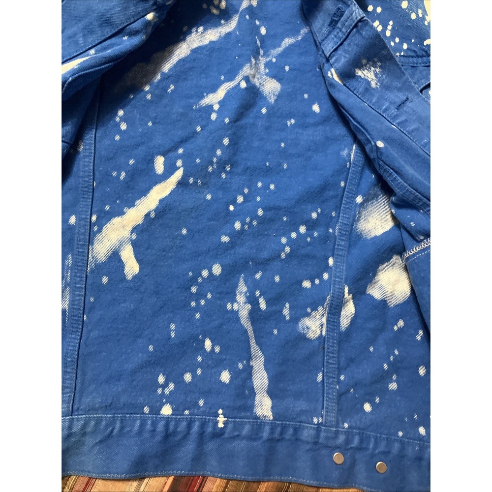 Levi's Blue Denim Jacket with White Paint Splatter - Picture 5 of 9